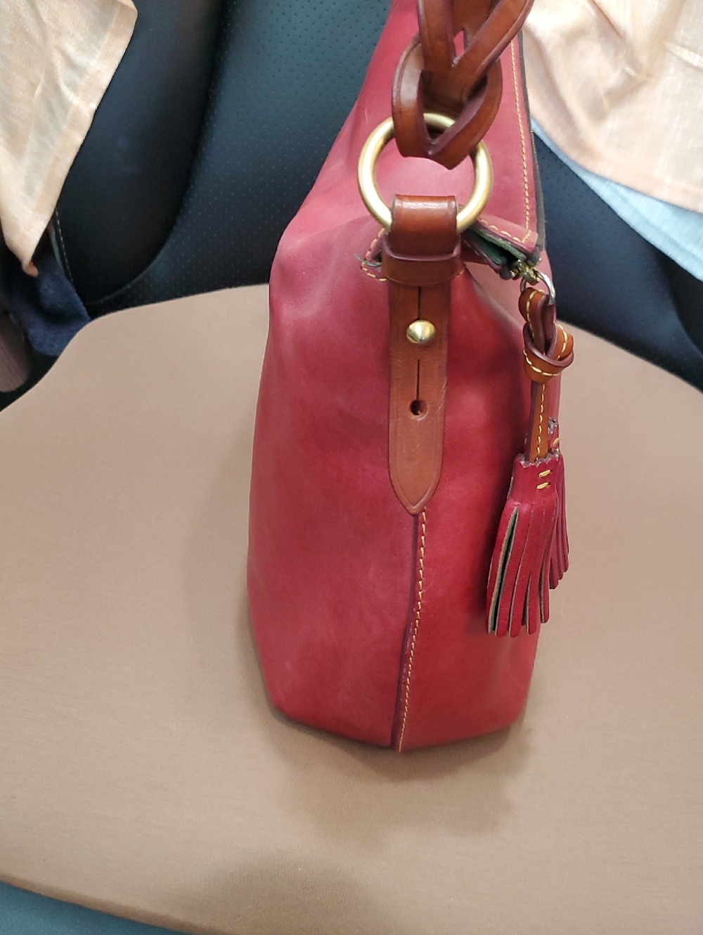 Dooney Raspberry Twist Strap Hobo - Picture 3 of 10